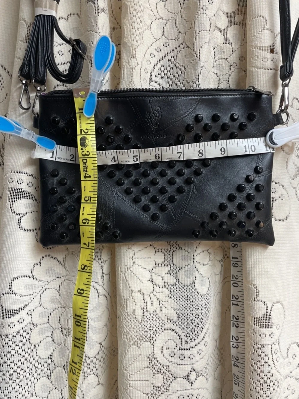 Younique Black Studded  Wristlet Crossbody